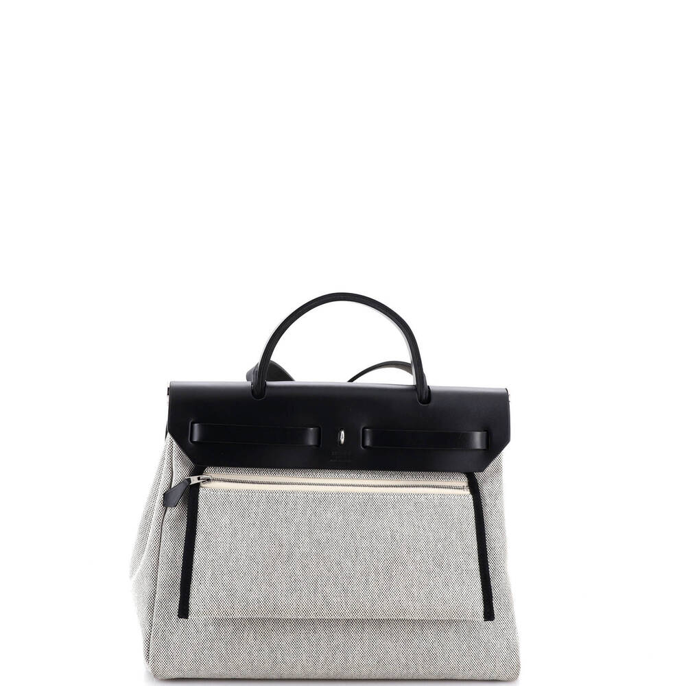 Hermes 31 Herbag Zip Pegase Pop Toile and Leather - Picture 4 of 7